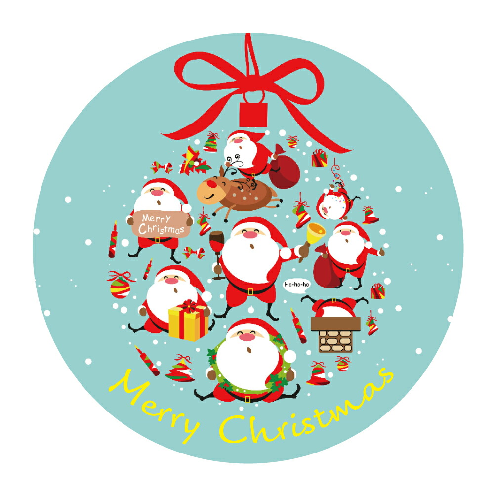 楽天市場】クリスマスシール 001 サイズ、枚数選べます