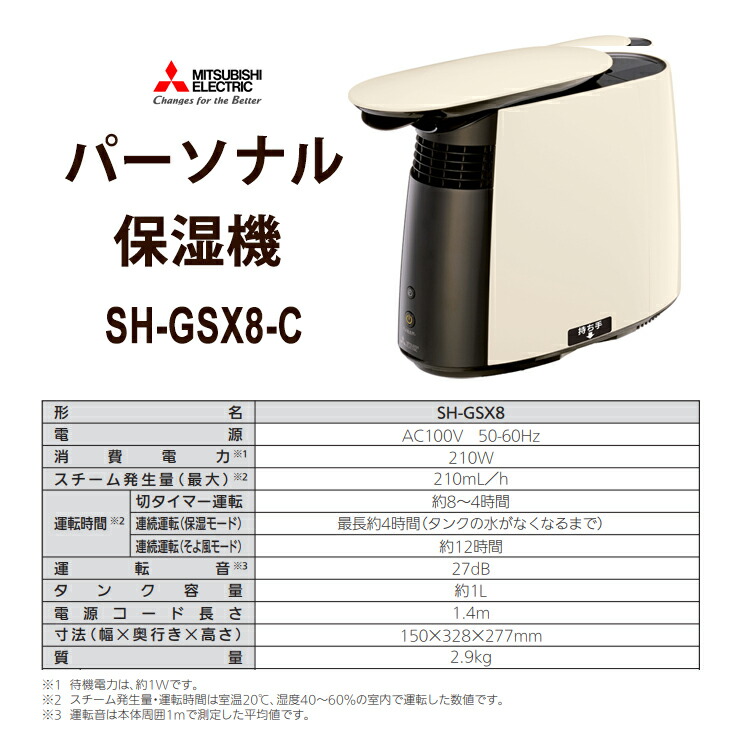 楽天市場】【特価セール】 パーソナル保湿機 ライトアイボリー 三菱