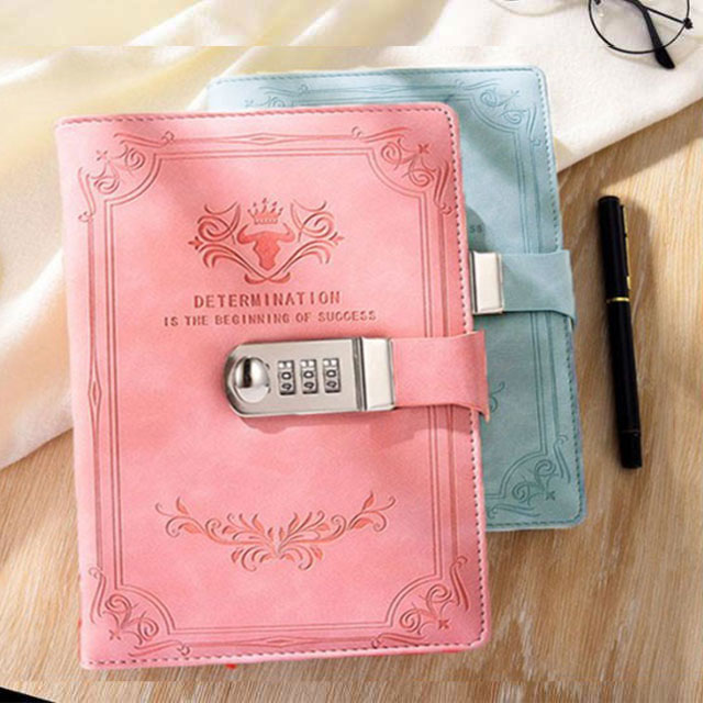 楽天市場】ノート メモ帳 日記帳 A5 鍵付き 文房具用品 システム手帳