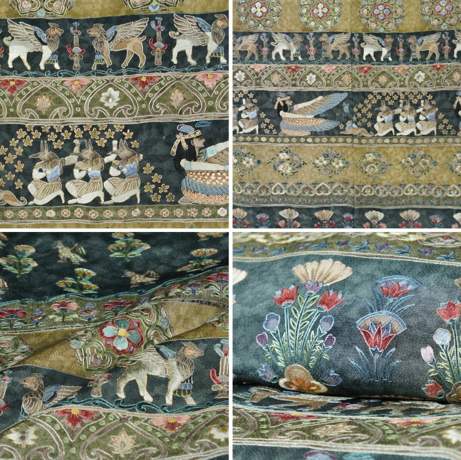 楽天市場】リサイクル着物 訪問着 特選 美品 総スワトウ刺繍 訪問着