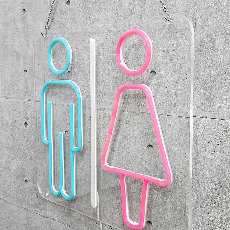 楽天市場】ネオンサイン LEDサインボード 壁掛け TOILET トイレ マーク