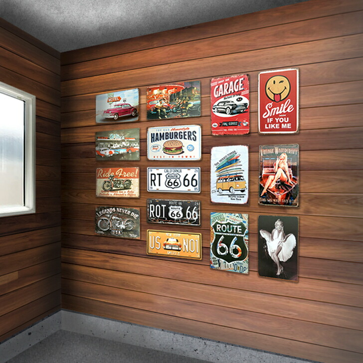 アメリカン雑貨 サインプレート ブリキ看板 ガレージ GARAGE