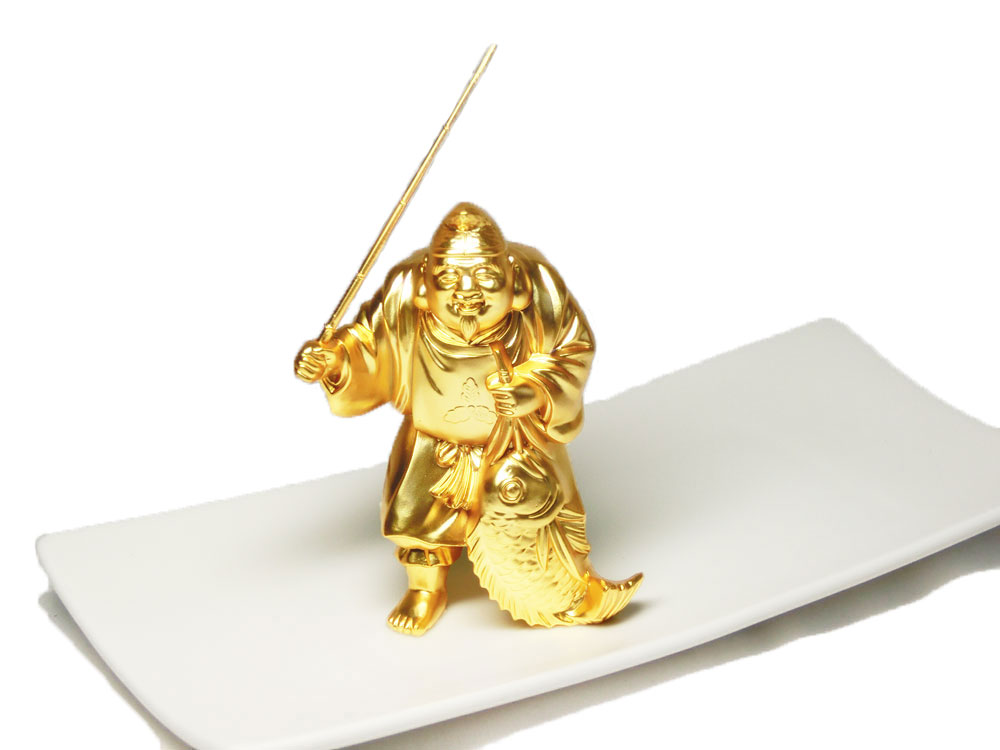 楽天市場】好運呼び込む 純金メッキ 恵比寿 ( 化粧箱入 24K メッキ