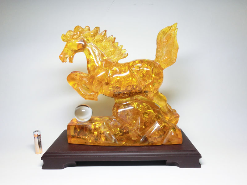 ラリック 馬 置物 アンバー 琥珀 ラリック 馬 置物 アンバー 琥珀