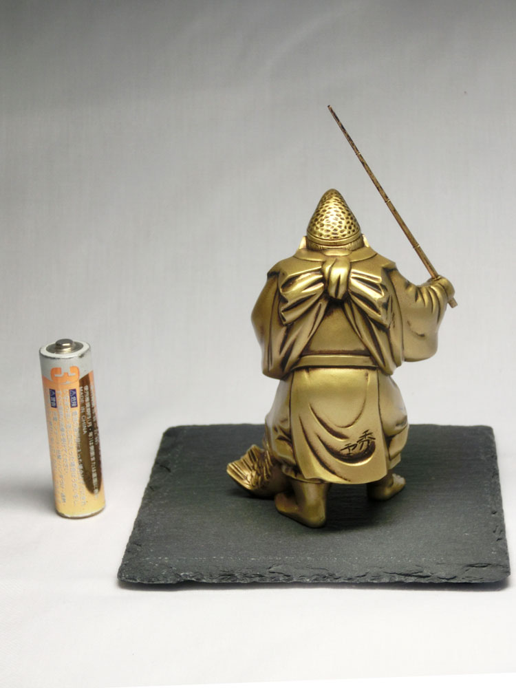 楽天市場】古美金調 恵比寿天 像(金属製) 石板台座 付 ＜ 仏像 開運