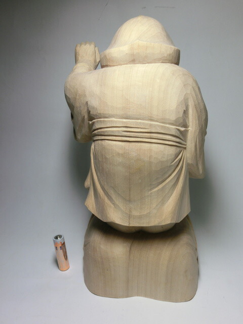 楽天市場】天然楠木彫り 招き大黒天像（H約30.5cm）＜仏像・開運縁起物