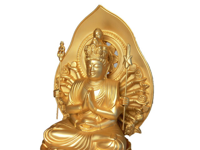 楽天市場】金色 千手観音座像 （純金メッキ）＜仏像・風水開運置物