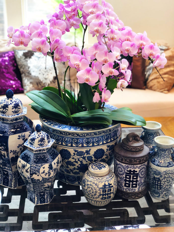 塩釉薬の六角形の花瓶