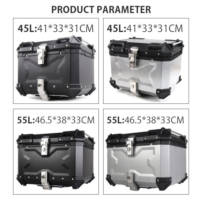 楽天市場】リアボックス 55L トップケース アルミ製品 大容量 レスト