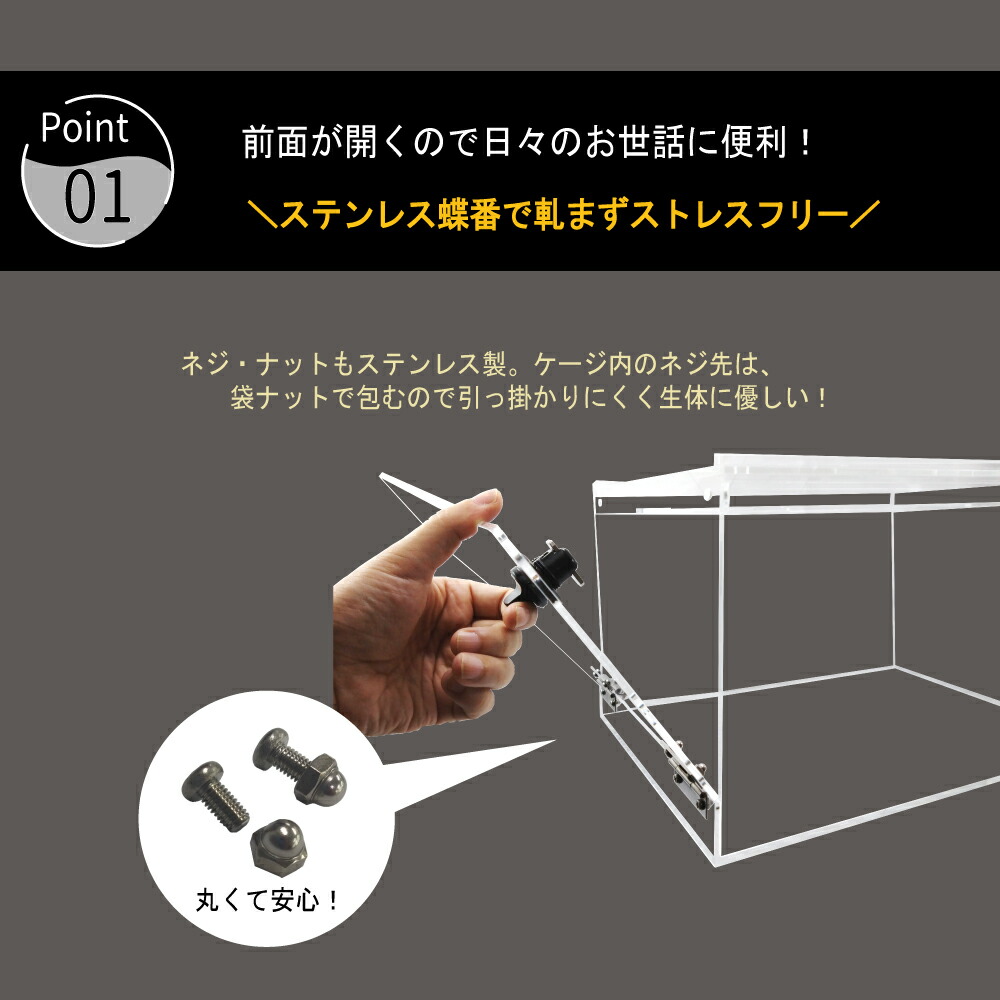 楽天市場】日本製 爬虫類アクリルケージ 6個セット！ ヒョウモン