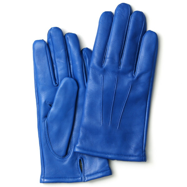 楽天市場】手袋 メンズ カシミヤ裏地 イタリア製仔羊革 国産 ブルー