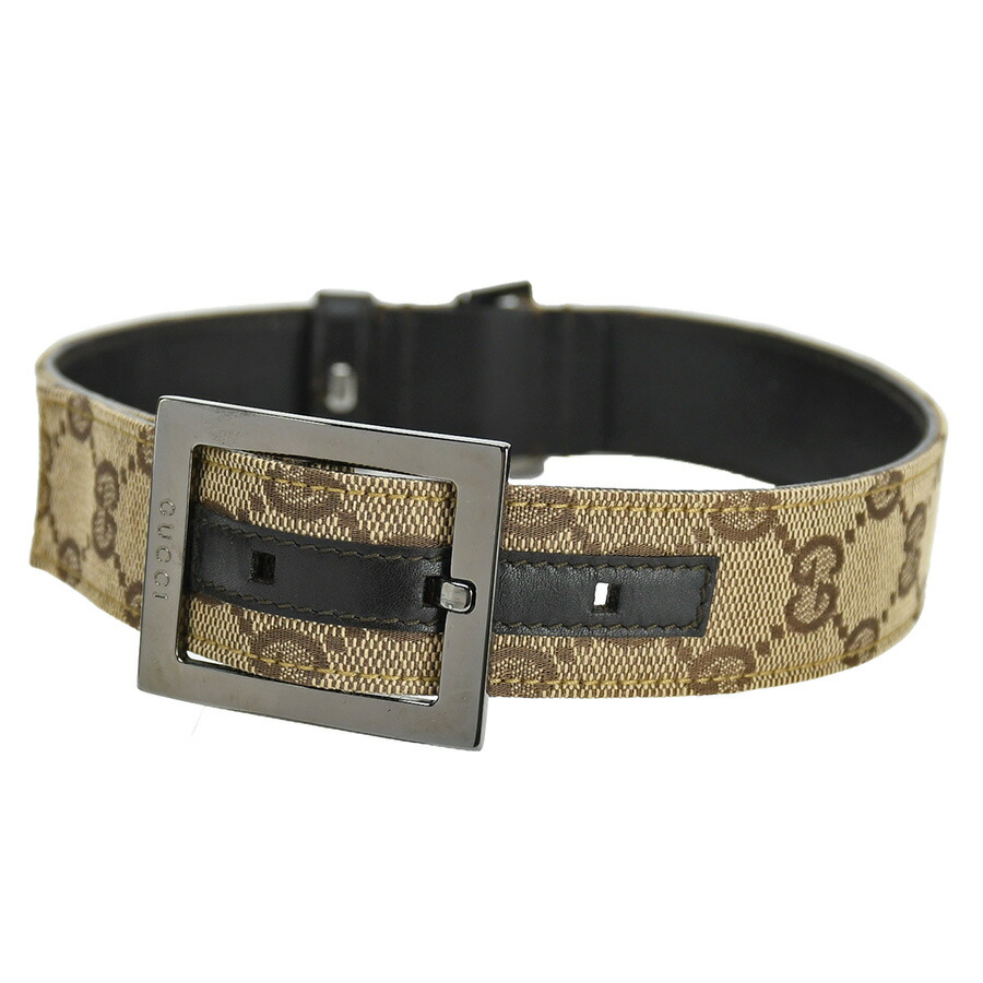 楽天市場】グッチ GUCCI 首輪 リード セット 散歩 GGキャンバス レザー