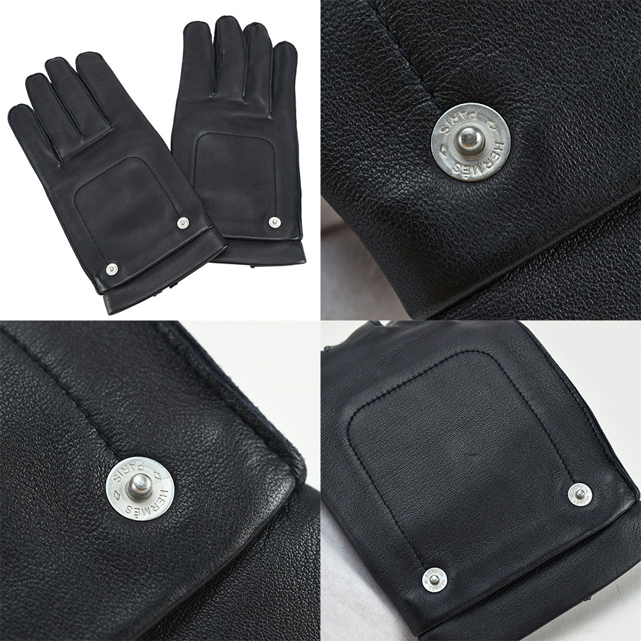 楽天市場】エルメス HERMES レザー グローブ 手袋 ラムスキン シルク