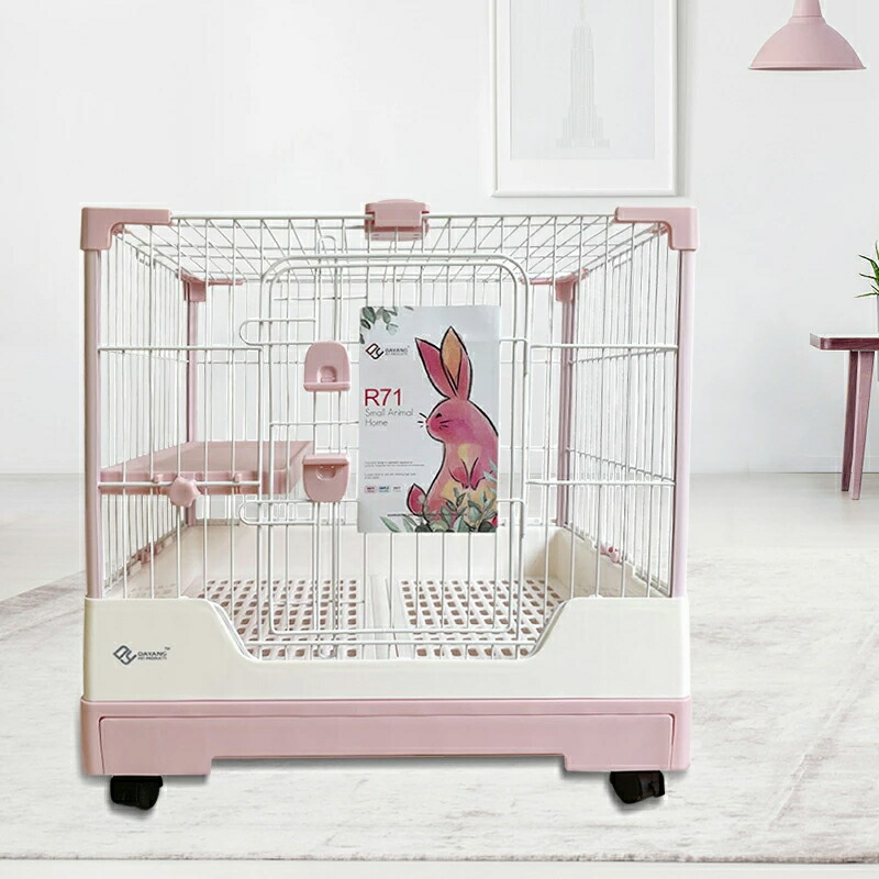 楽天市場】【60cm*47cm*62cm】ペットケージ うさぎケージ 屋根付き