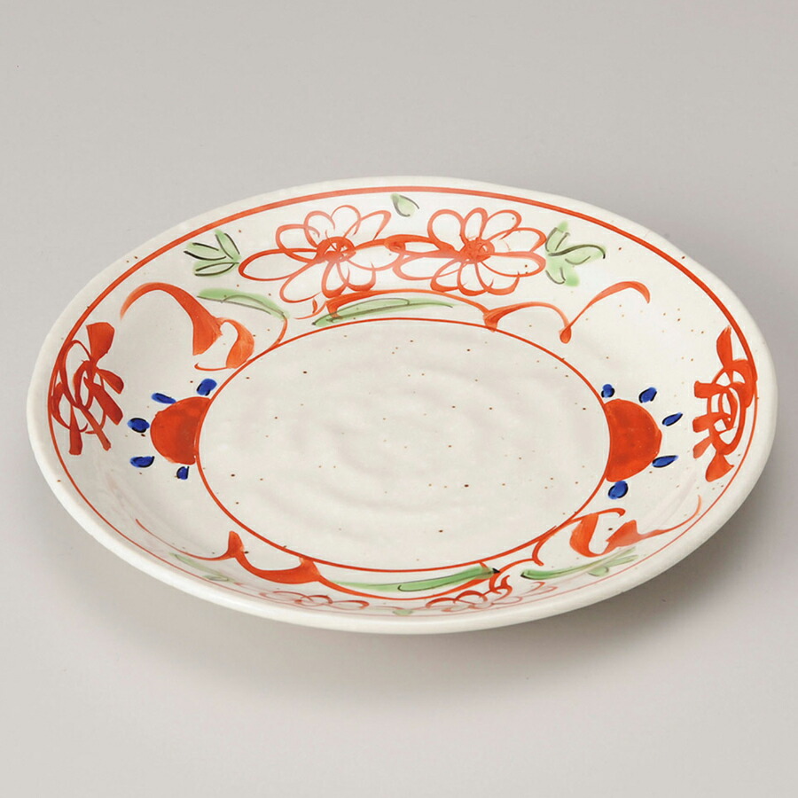 楽天市場】＼クーポン配布中！／粉引釉古代赤絵皿 直径12cm～19cm 和