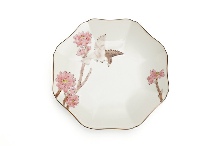 九谷焼山田義明作色絵花図花瓶共箱G R4611C