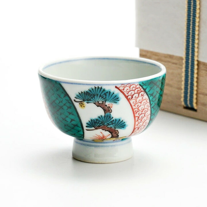 楽天市場】九谷焼 ぐい呑 松竹梅 / 三ツ井為吉 | 桐箱入り 和食器 酒器