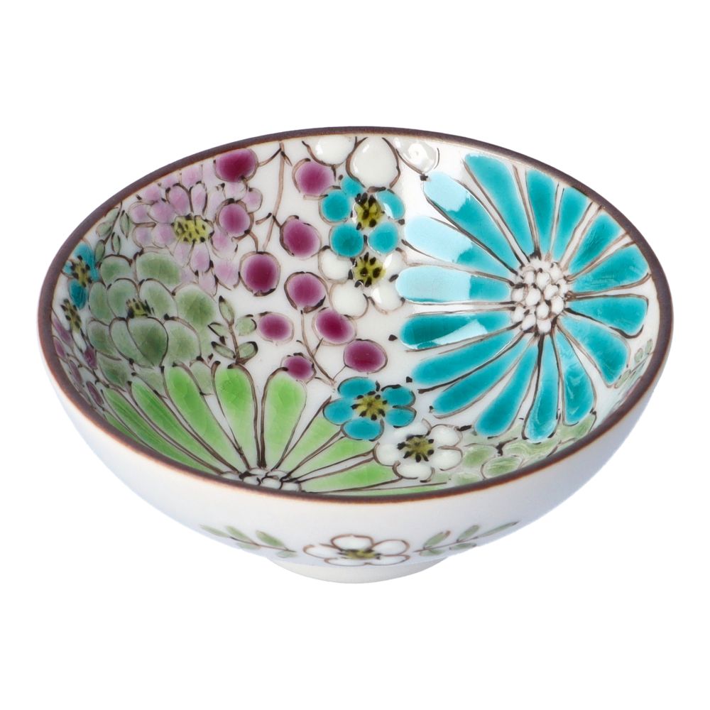 楽天市場】九谷焼 盃 華 グリーン 総柄 / 色絵遊 酒器 ぐい呑 女性作家