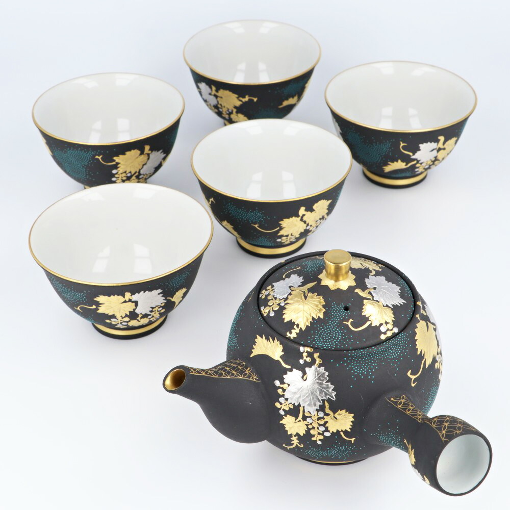 九谷焼・茶器セット・急須・湯呑・焼物・No.240108-21・梱包サイズ80