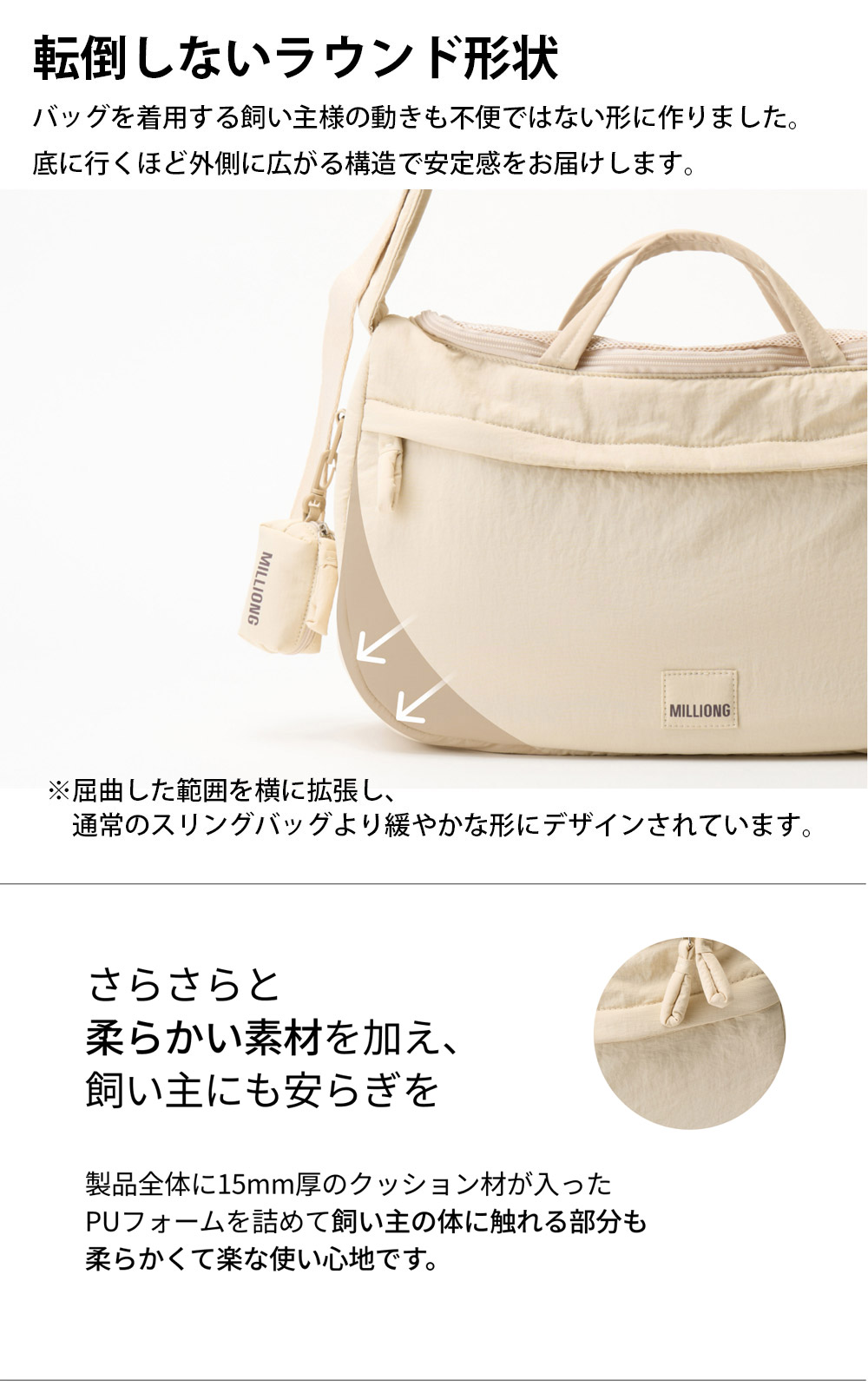 楽天市場】ミリオン 犬 スリング ニューミリングバッグ 猫 スリング