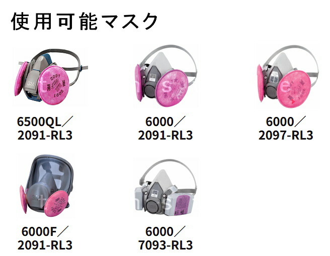 楽天市場】3M 防塵マスク用 フィルター 2091 (2枚/1組) (6000/6500