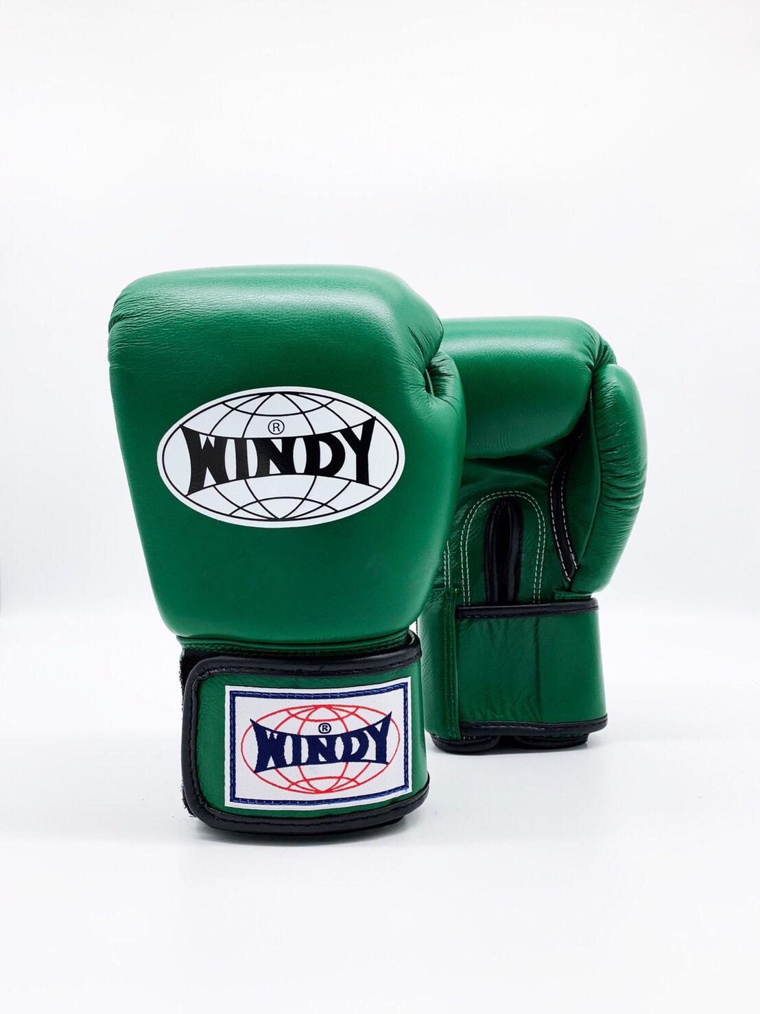 本革製WINDYボクシンググローブ 10oz オリーブ キックボクシング 本革