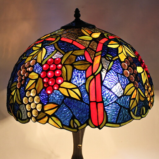 楽天市場】ステンドグラスランプ 葡萄（ロアール）特大 42×h60【ぶどう