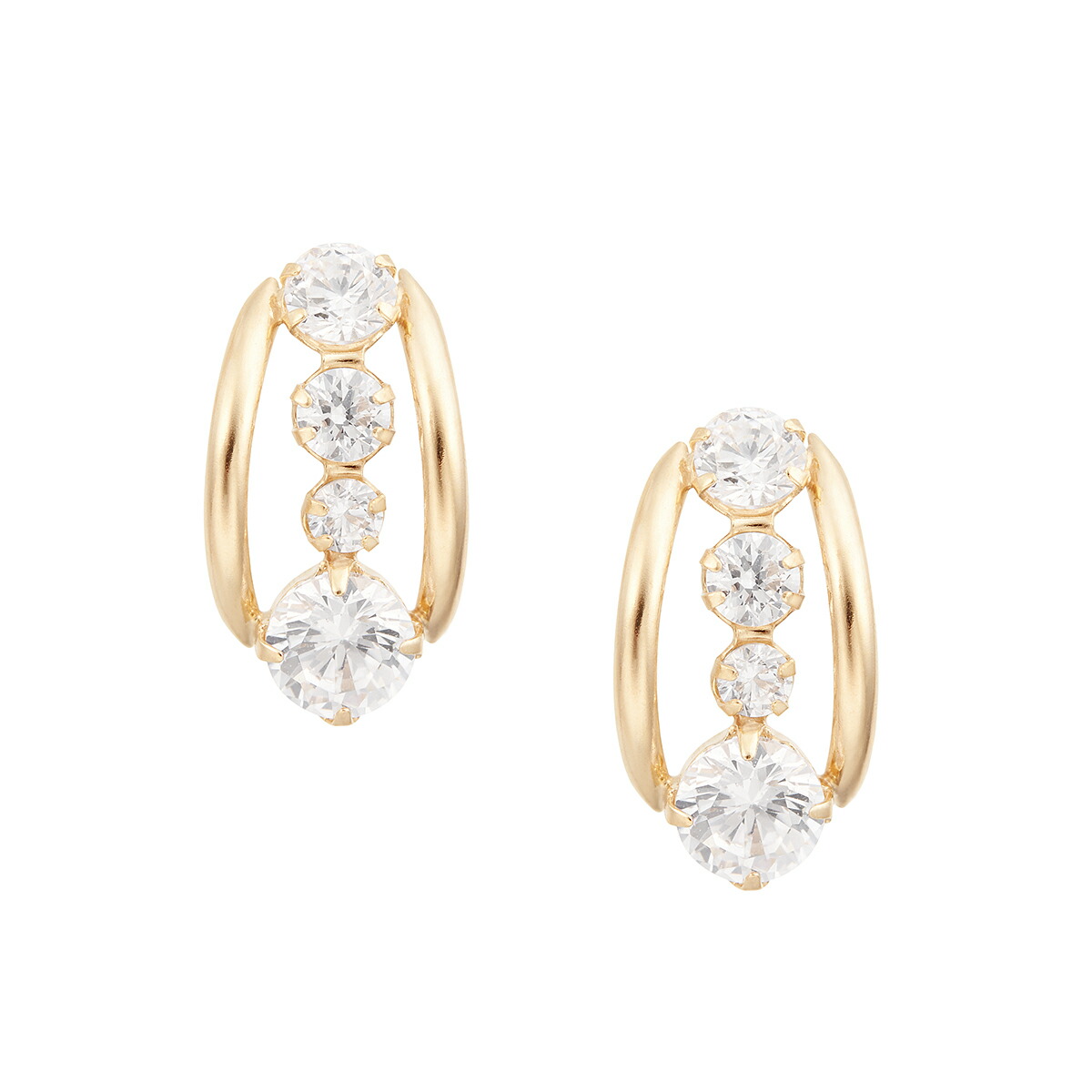 楽天市場】K10イエローゴールドキュービックピアス : ジュエリーツツミ