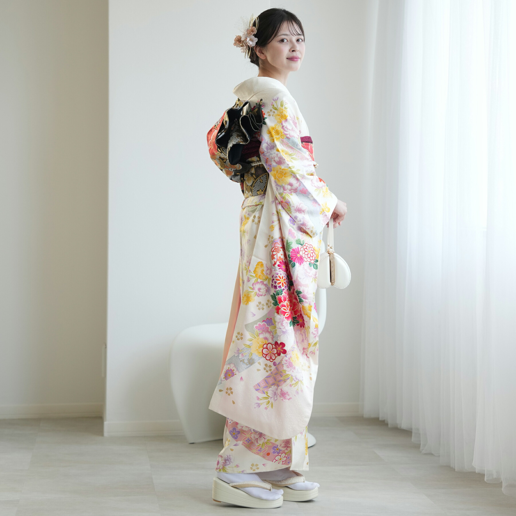 楽天市場】【レンタル】【振袖 正絹着物+正絹袋帯 21点セット 絵羽