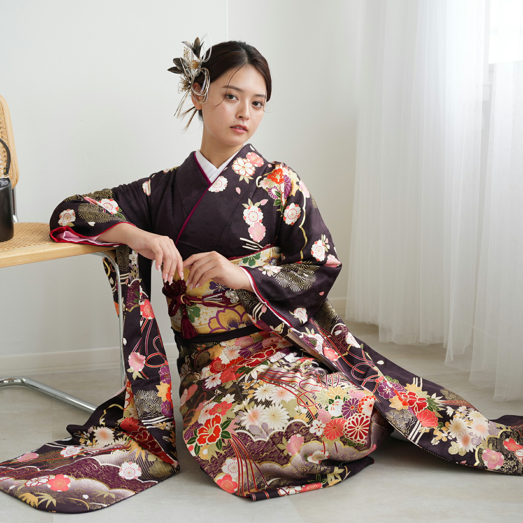 楽天市場】【レンタル】【振袖 正絹着物+正絹袋帯 21点セット 絵羽