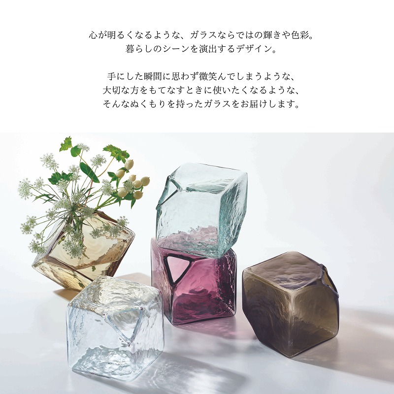 未使用 スガハラ ガラス カメリア 23cm足つきプレート ギフトBOX