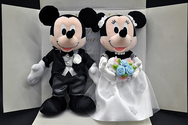 楽天市場】ディズニーキャラクターウェディングぬいぐるみミッキー