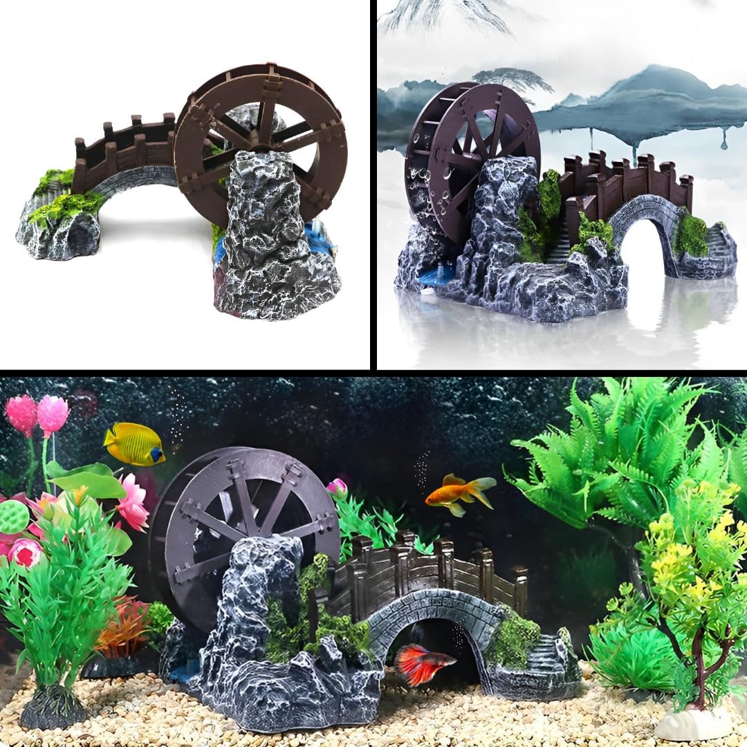 楽天市場】クアリウム 太鼓橋 水車 回る 和風 隠れ家 シェルター