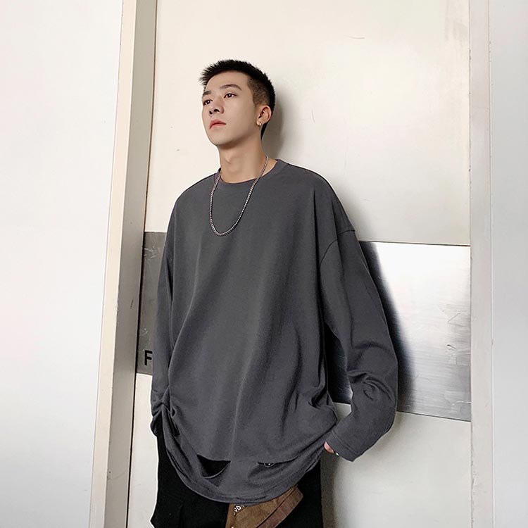 楽天市場】送料無料 個性的 ダメージ加工 tシャツ やぶれ 長袖Tシャツ