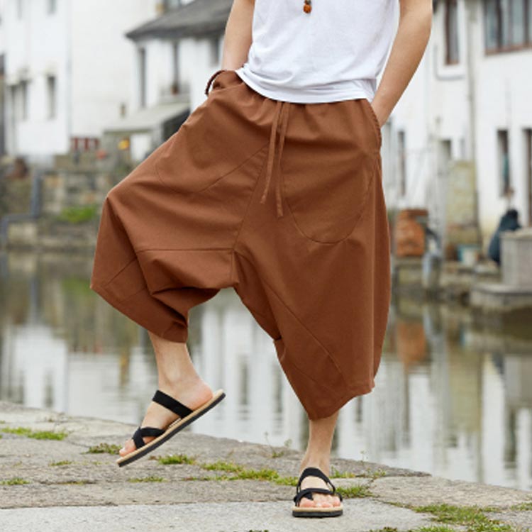 楽天市場】送料無料 全4色×7サイズ！サルエルパンツ 7分丈 クロップド