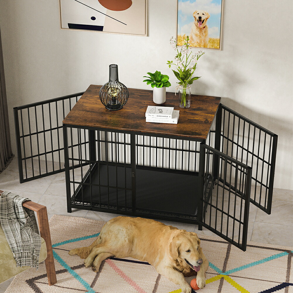 楽天市場】bingopaw 犬用ケージ 屋根付き 連接可能 大型犬 中型犬 2匹