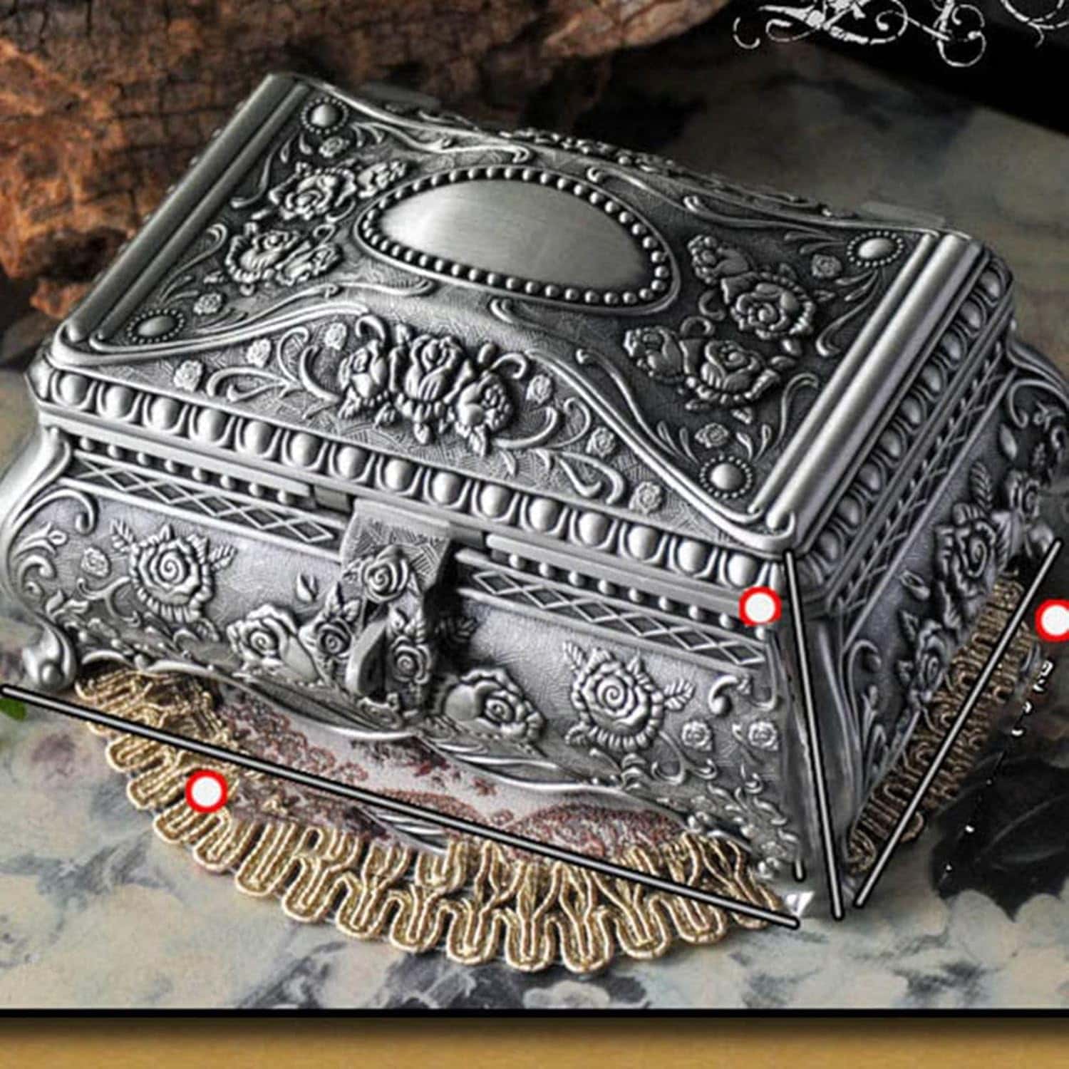 楽天市場】ジュエリーボックス アンティーク 小物入れ 腕時計ボックス