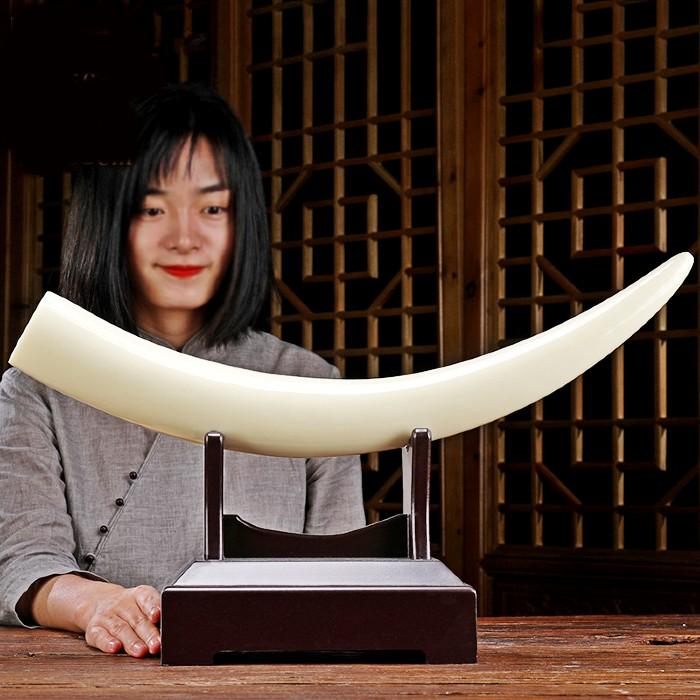 店舗良い Yahoo!オークション - 象牙風 置物 一本物 一本牙 長さ 重さ