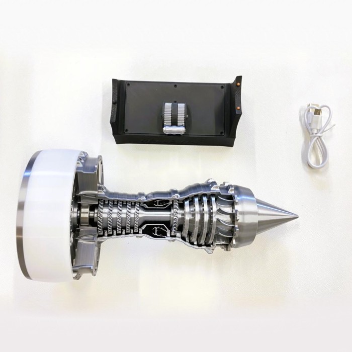 楽天市場】飛行機 エンジン 模型 完成品 タービン 回転 出力レバー