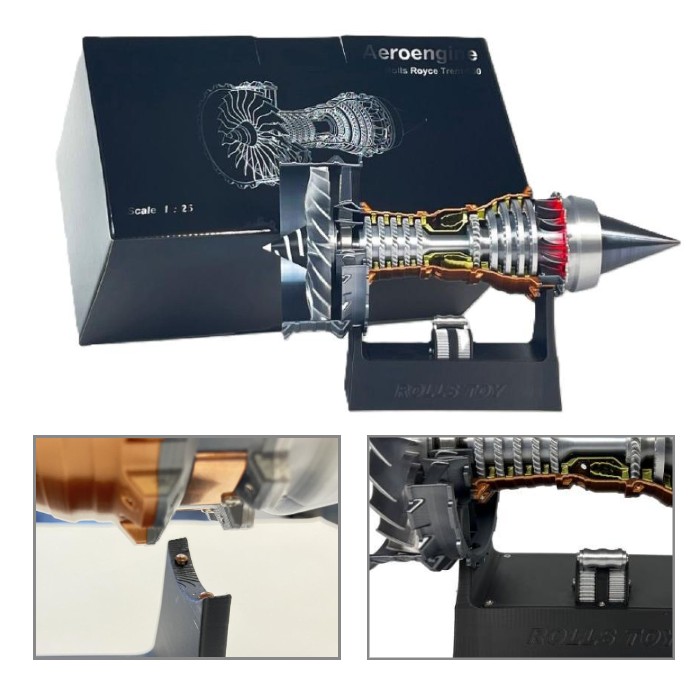 楽天市場】飛行機 エンジン 模型 完成品 タービン 回転 出力レバー