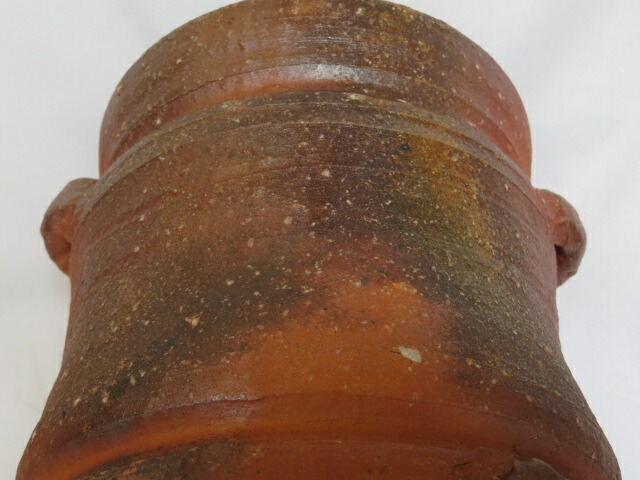 茶道具】古来窯 上田光春作 信楽耳付水指 etchuya_mizusashi-sigaraki-