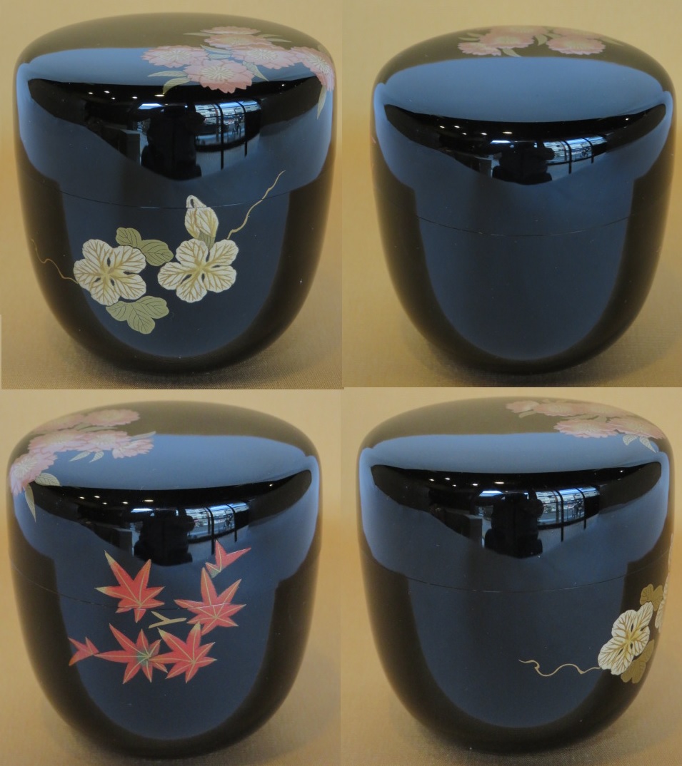 楽天市場】（十月☆特売品）加賀蒔絵師 角出俊平作 三華蒔絵 内銀大棗