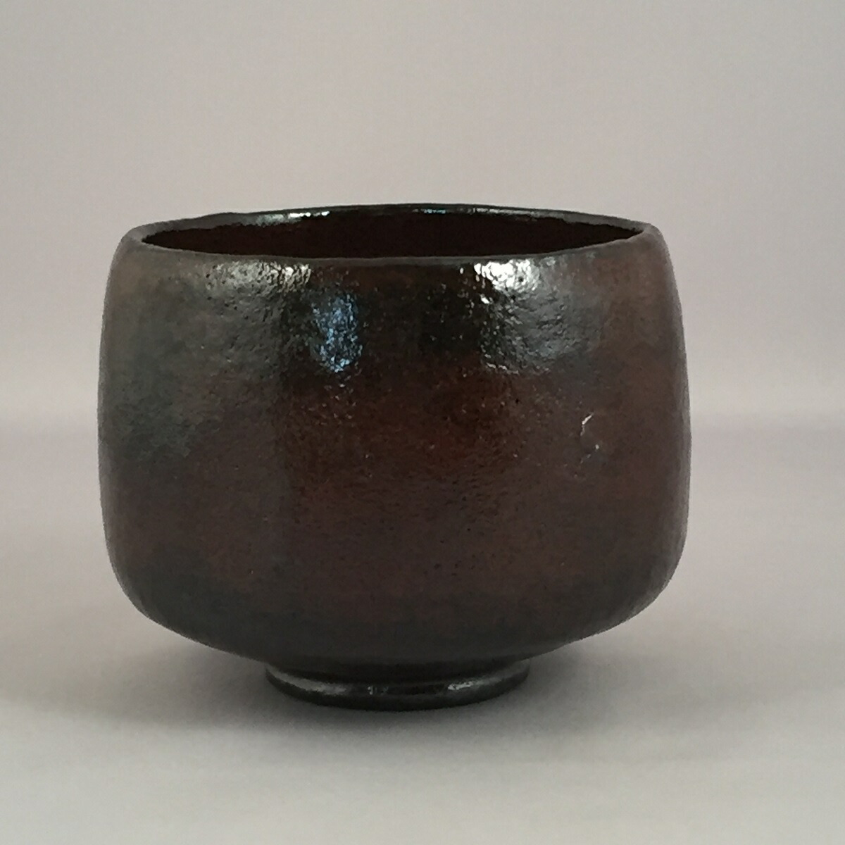 新品未使用 黒楽茶碗 三代佐々木松楽 楽焼 楽焼窯元 黒 共箱 説明書