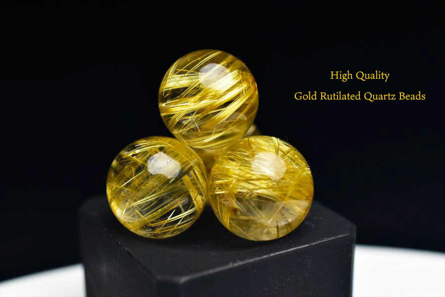 楽天市場】ゴールドルチル タイチンルチル AAAAA 粒売りビーズ 【約15