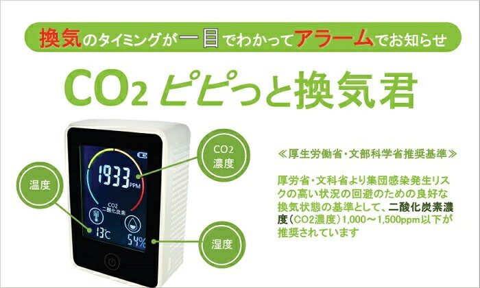 楽天市場】CO2モニター ピピっと換気君（TOMO-1）TOMONARI 二酸化炭素
