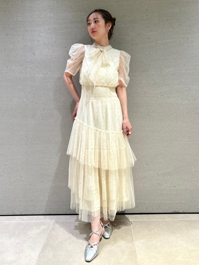 楽天市場】【限定サイズ】ハーフスリーブラメチュールドレス FURFUR