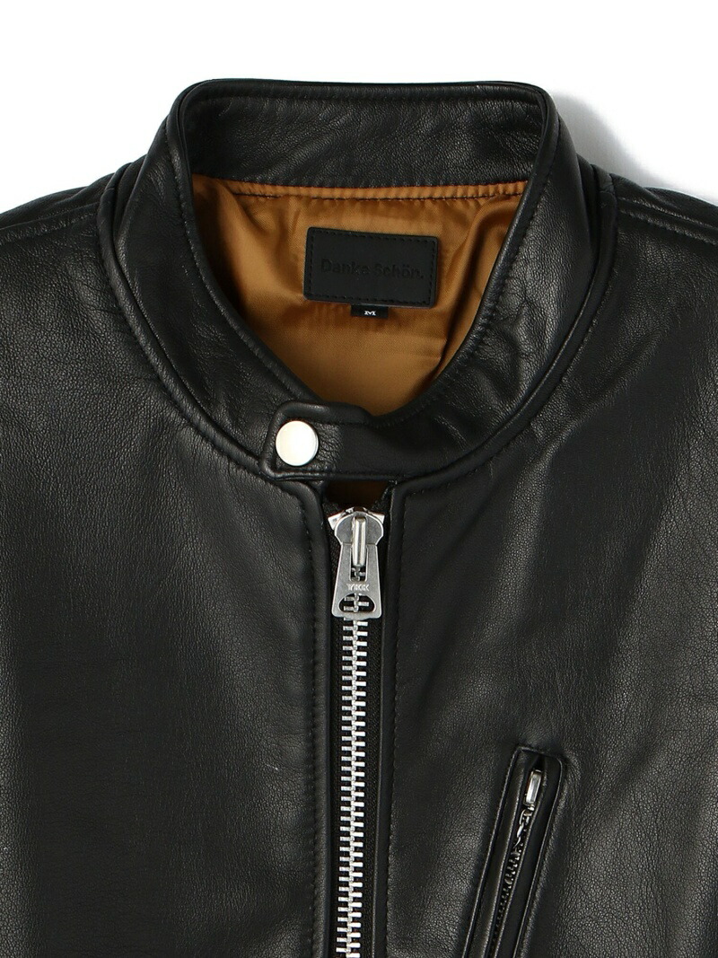 Danke Schön. レザーシングルライダースジャケット L 黒