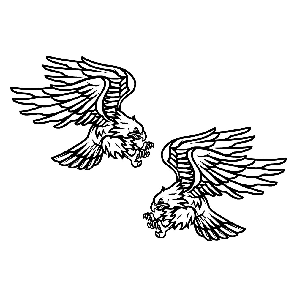 楽天市場】イーグル 鷹 鷲 左右セット カッティング ステッカー車 USDM