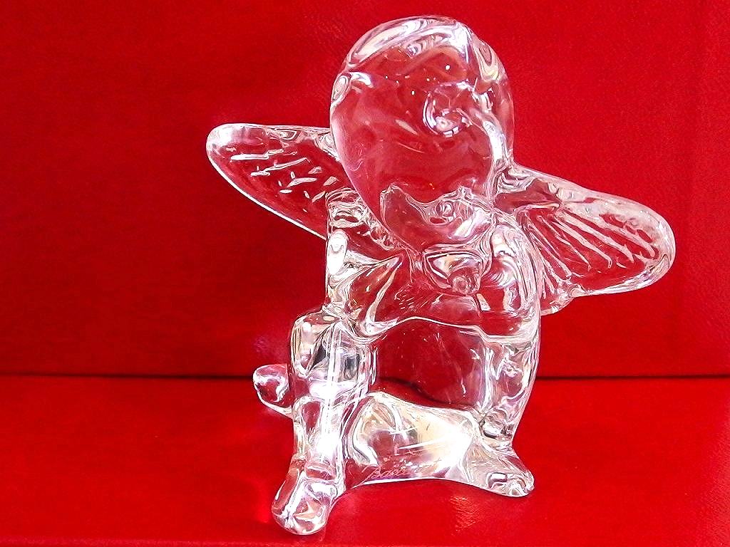 箱付き バカラ 販売済み Baccarat 天使の休日 クリスタル 置物