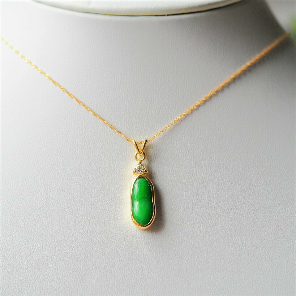 楽天市場】18金 ペンダントトップ（種類（宝石）ジェイド・翡翠